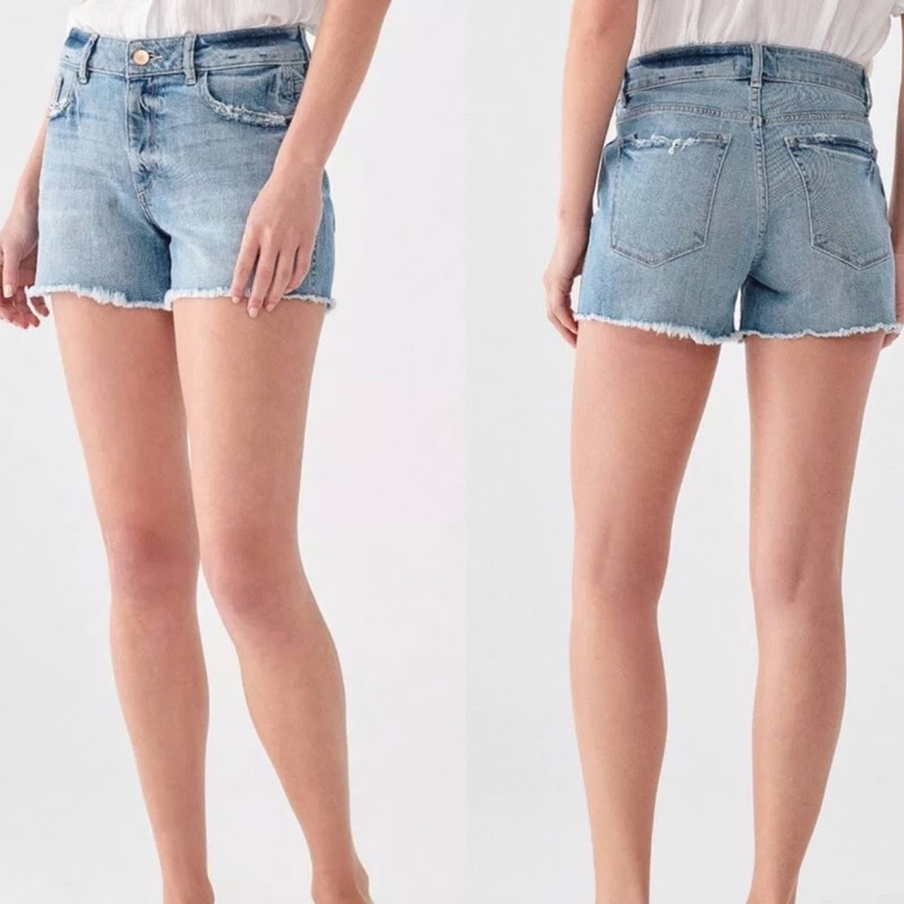 NWT DL1961 Karlie Mid-Rise Boyfriend Jean Shorts Philpot Wash Women's Size 28
